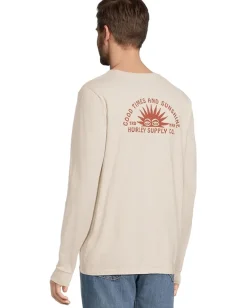 Activewear|T-Shirts|Hurley Sunshine Slub Long Sleeve Bone