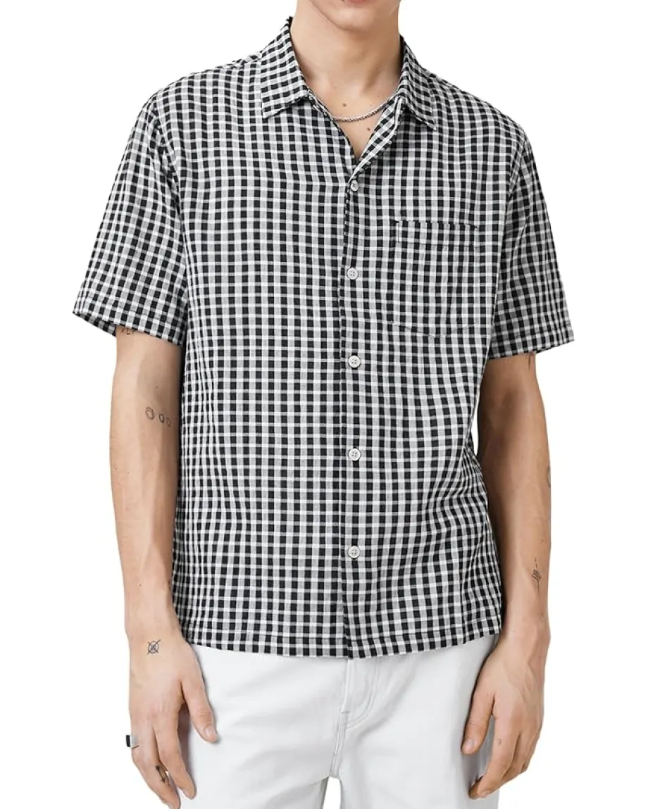 Activewear|AllSaints Tawney Short Sleeve Shirt Black 1