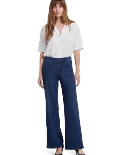 Jeans|NYDJ Teresa Wide Leg Side Placket Jeans in Ibiza Blues