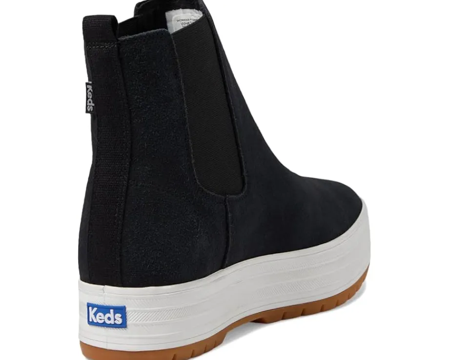 Boots|Boots|Keds The Platform Chelsea Lug Black Suede