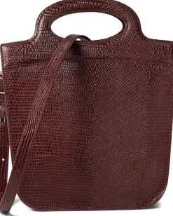 Women Madewell The Toggle Crossbody Bag in Lizard-Stamped Leather