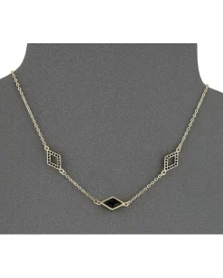 Rebecca Minkoff Jewelry|Jewelry<Three Diamond Necklace Gold/Black