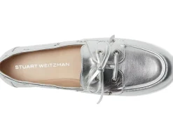 Stuart Weitzman Flats<Tinsley Moccasin Silver