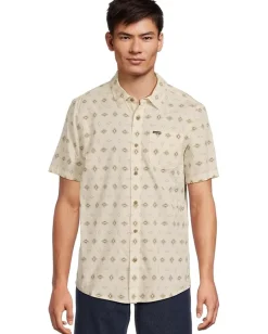 Activewear|Volcom Trusted Short Sleeve Woven White Print