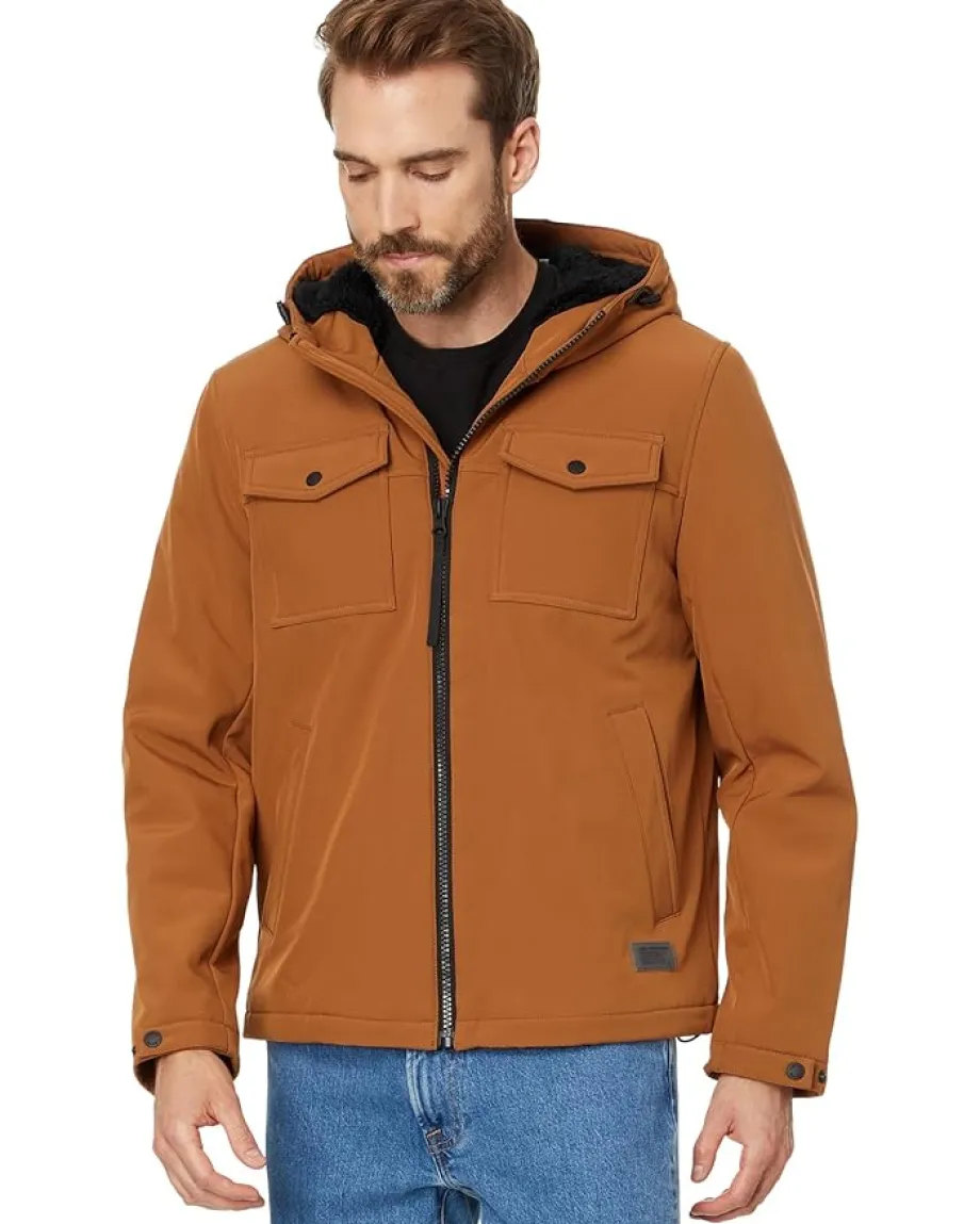 Activewear|Levi's® Two Pocket Softshell Hoody Brown