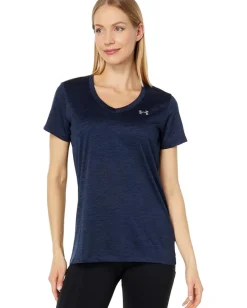 Activewear|Shirts & Tops|Under Armour UA Tech™ Twist V-Neck Midnight Navy/Cadet/Metallic Silver