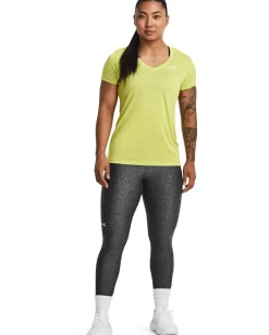 Activewear|Shirts & Tops|Under Armour UA Tech™ Twist V-Neck Lime Yellow/White/Metallic Silver