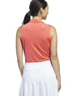 Women adidas Golf Ultimate365 Solid Sleeveless Golf Polo Shirt