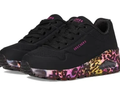 SKECHERS KIDS Uno Gen1 - Viva Leopard 310308L (Little Kid/Big Kid) Black/Multi Outlet