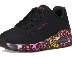 SKECHERS KIDS Uno Gen1 - Viva Leopard 310308L (Little Kid/Big Kid) Black/Multi Outlet