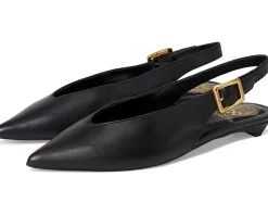 Vince Camuto Flats<Valther Kitten Heel Slingback Flat Mule Black