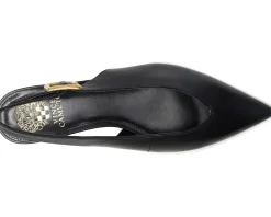 Vince Camuto Flats<Valther Kitten Heel Slingback Flat Mule Black