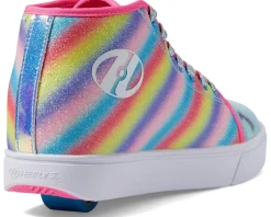 Heelys Veloz Barbie (Little Kid/Big Kid/Adult) Pink/Cyan/Silver