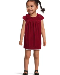 Clothing|Janie and Jack Velvet Bow Dress (Infant) Red