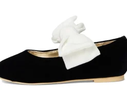 Janie and Jack Shoes<Velvet Bow Flats (Toddler/Little Kid/Big Kid) Multicolor