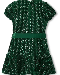 Hatley Kids Velvet Dress (Toddler/Little Kid/Big Kid) Green Best