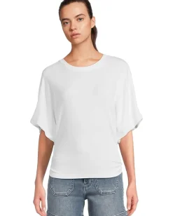 Shirts & Tops|Shirts & Tops|Michael Stars Vicky Scoop Neck Balloon Sleeve Tee White