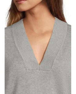 Sweaters|Lilla P V-Neck Pullover Sweater Heather Grey