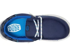 Hey Dude Kids Shoes<Wally Funk Jersey Jacquard (Little Kid/Big Kid) Peacoat Blue/Multi