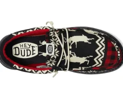 Sneakers|Sneakers|Hey Dude Wally Holiday Cheers Black/Multi