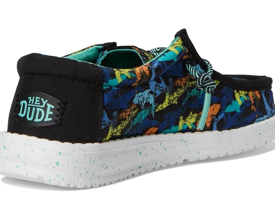 Hey Dude Kids Wally Sharks (Toddler) Black/Multi Discount