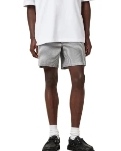 Activewear|Shorts|AllSaints Warden Striped Swimshort White/Blue