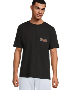 Volcom Activewear|T-Shirts<Warning Pocket Tee Black