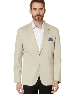Johnston & Murphy Washed Cotton Blazer Stone 1 Best