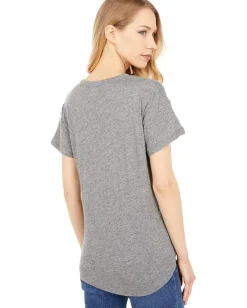 Women Madewell Whisper Cotton Rib-Crewneck Tee