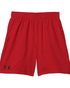 Under Armour Kids Woven Shorts (Big Kid) Red/Black New