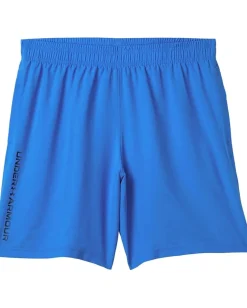 Under Armour Kids Woven Wordmark Shorts (Big Kids) Blue Atlantis/Black New