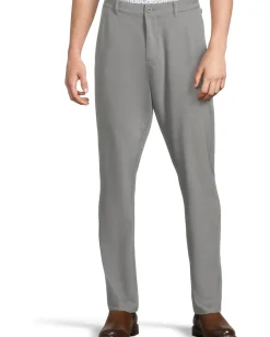 Johnston & Murphy Activewear<XC4 Heathered Performance Flat Front Pants Heather Gray