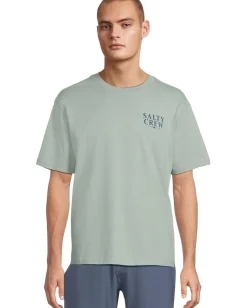 Activewear|T-Shirts|Salty Crew Yellowfin Classic Short Sleeve Tee Mackerel