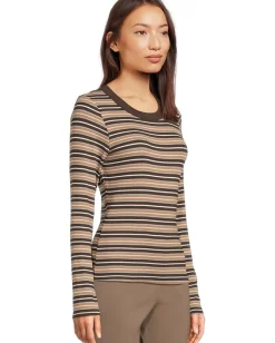Shirts & Tops|Shirts & Tops|Michael Stars Zola Long Sleeve Crew Tee Neutral Stripe