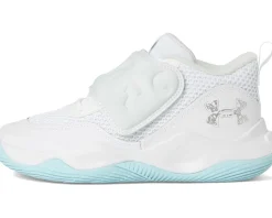 Under Armour Kids Shoes|Shoes<ZONE 2 Basketball Shoe (Big Kid) White/White/Metallic Silver